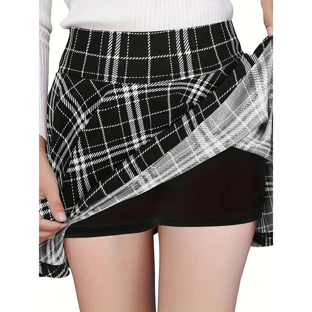 NWOT Plus Size XL Skirt *Short * Skort Fitness Black/White Yoga Tennis Running